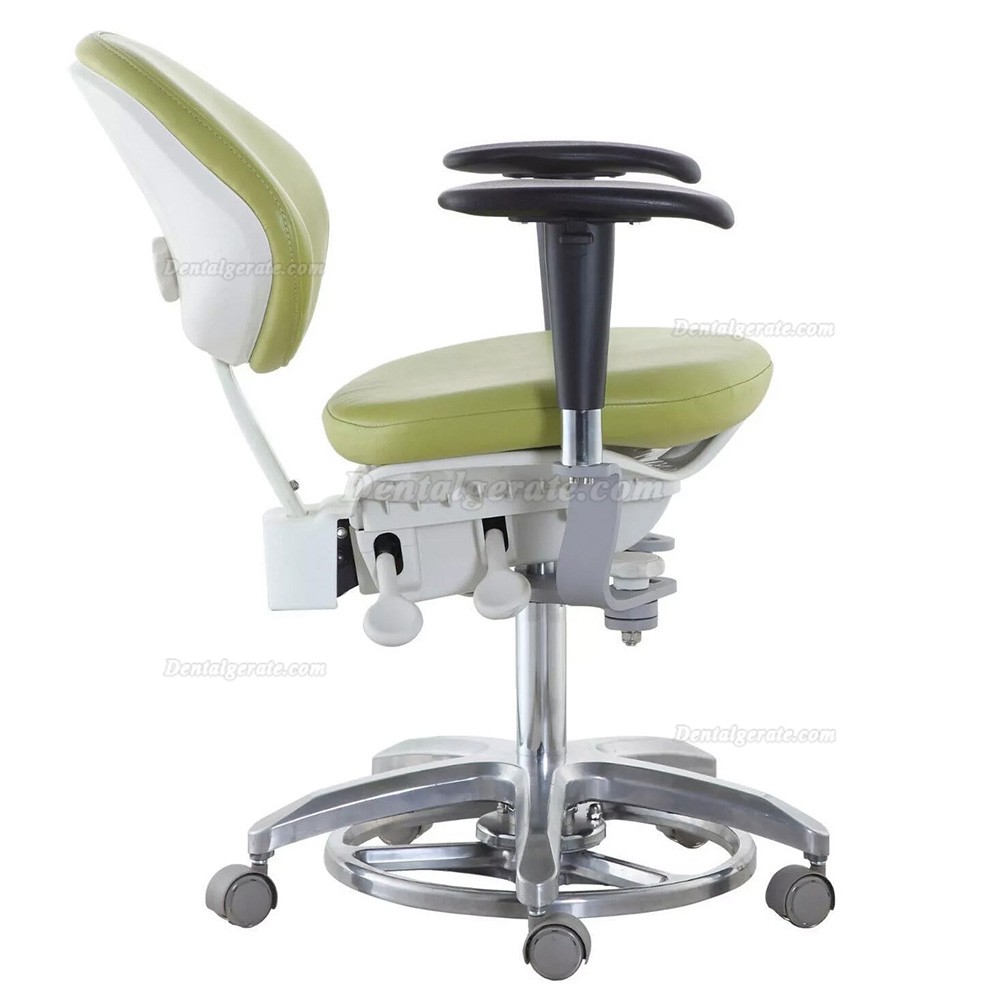 QY MDS-FC Dental Mikroskophocker, Behandlungshocker f&uuml;r Zahn&auml;rzte mit Armlehne